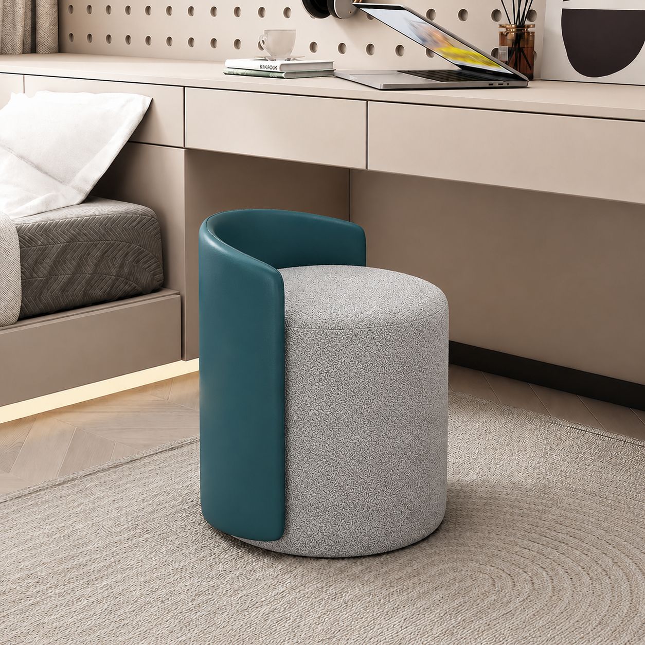 SofaVogue Orbit Ottoman - light grey